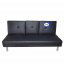 BELVILLE BLACK LEATHER FUTON 1